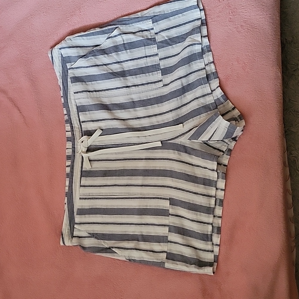 Forever 21 Stripe Linen Shorts 3X